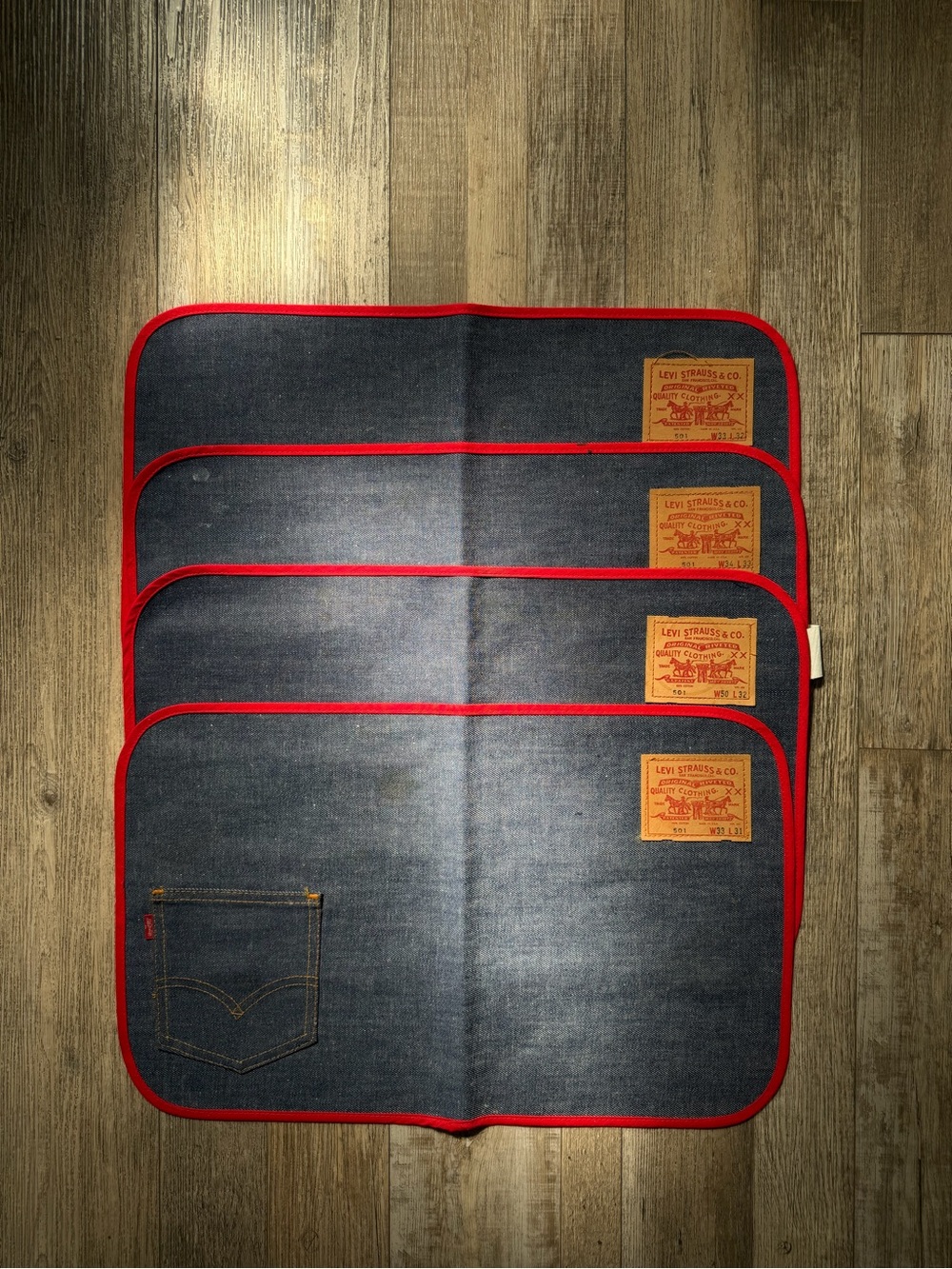 Vintage Levis Big E Placemats 1970’s